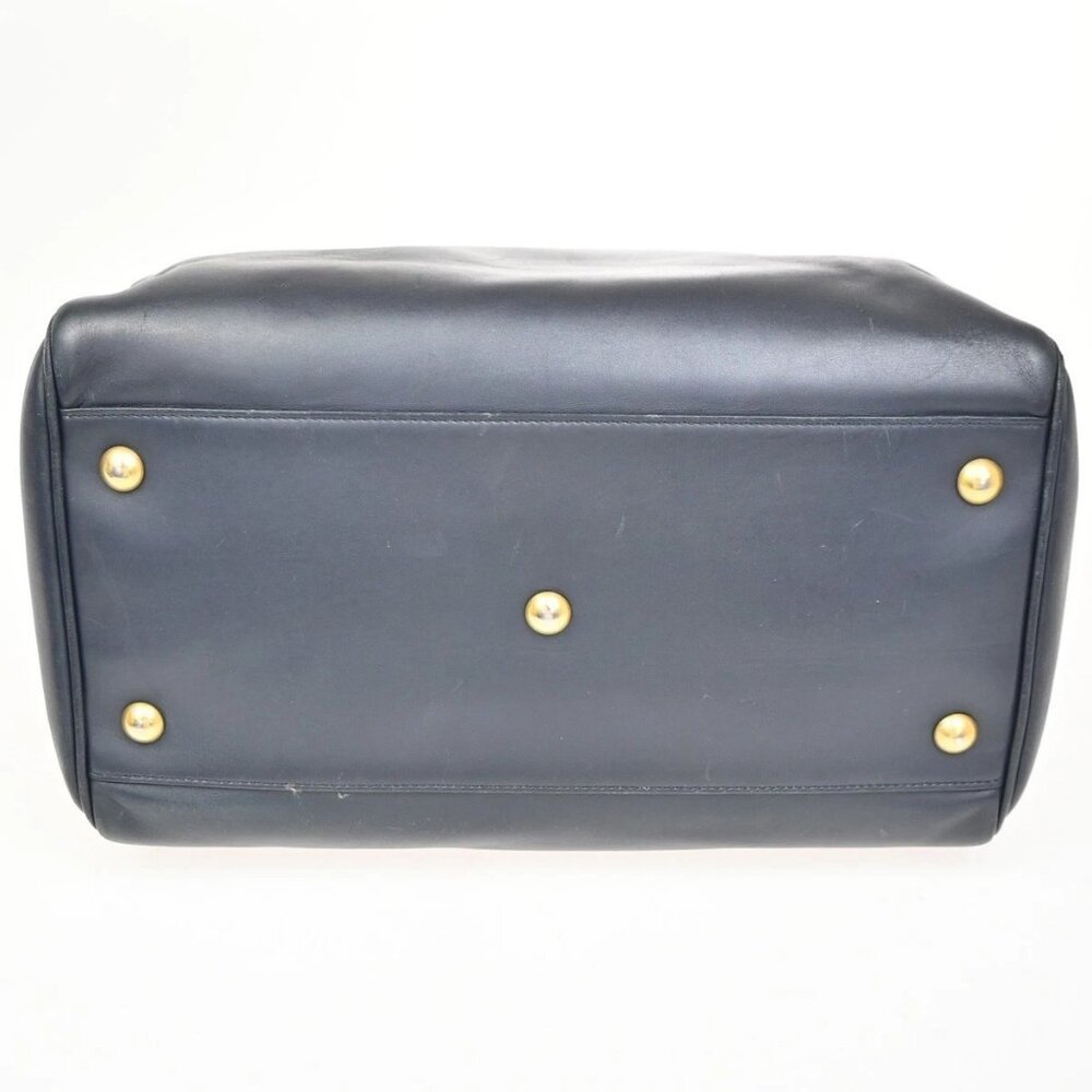 SAINT LAURENT Class Duffle 2way Shoulder Handbag Leather Blue GHW Italy 37ZA042 - Picture 6 of 16
